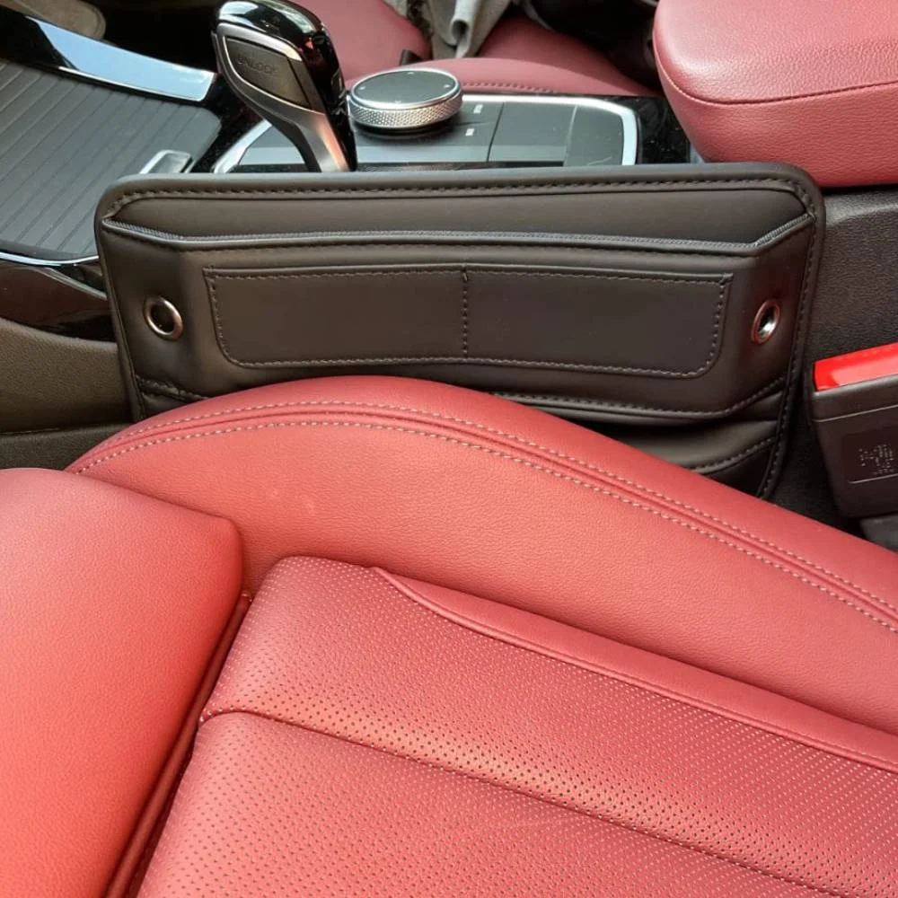 autodudu 2 Pack Car Seat Gap Filler in Leather